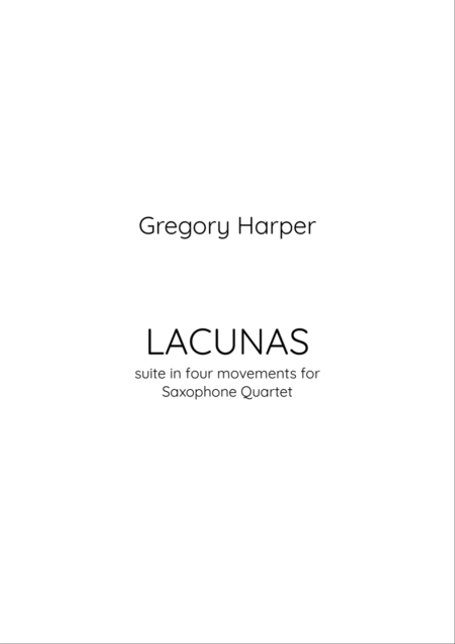 Lacunas Saxophone Quartet scores gallery preview page 2