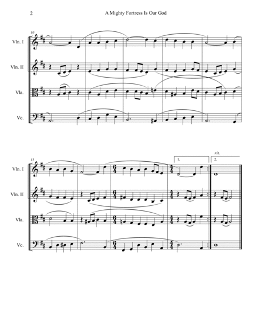20 Greatest Hymns for String Quartet String Quartet scores gallery preview page 4