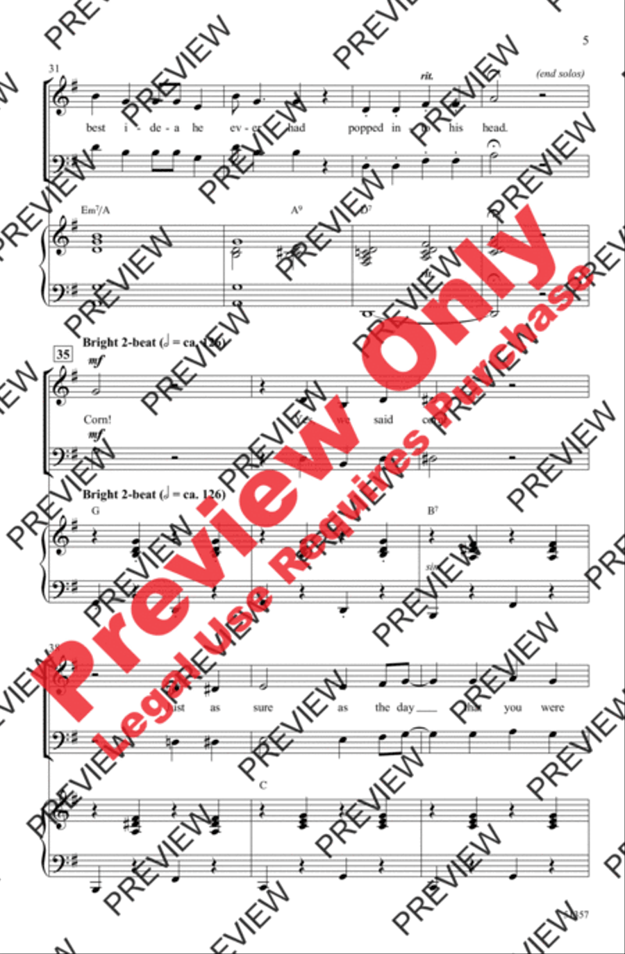 Corn 4-Part scores gallery preview page 5