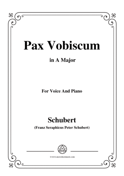 Schubert-Pax Vobiscum,in A Major,for Voice and Piano image number null