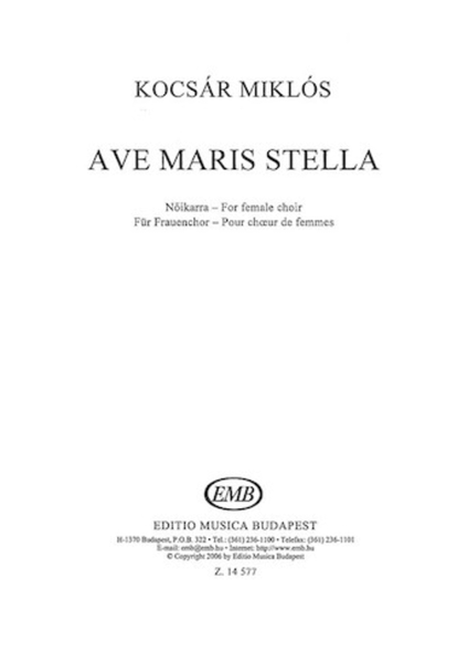 Ave Maris Stella For Female Choir