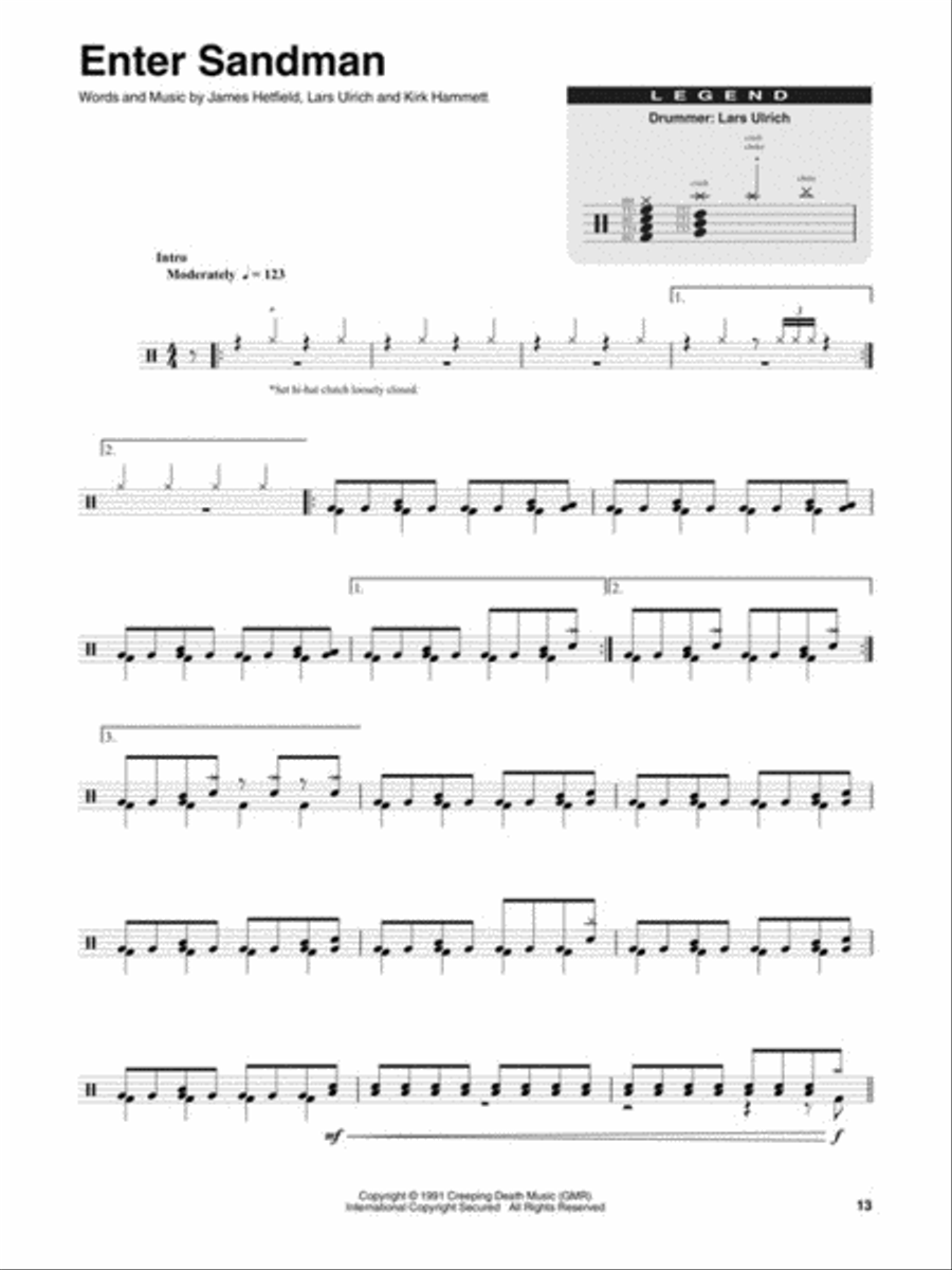 Metallica: 1991-2016 Percussion scores gallery preview page 4