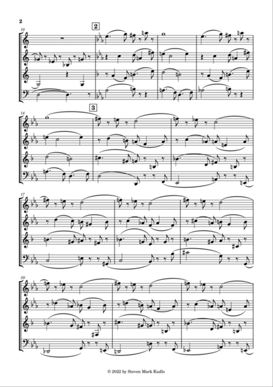 Minimally Fantastic Suite for Woodwind Quartet No. 1 Woodwind Quartet scores gallery preview page 2