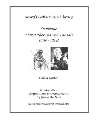 M.Th. v. Paradis "Sicilienne" arr. for cello & guitar