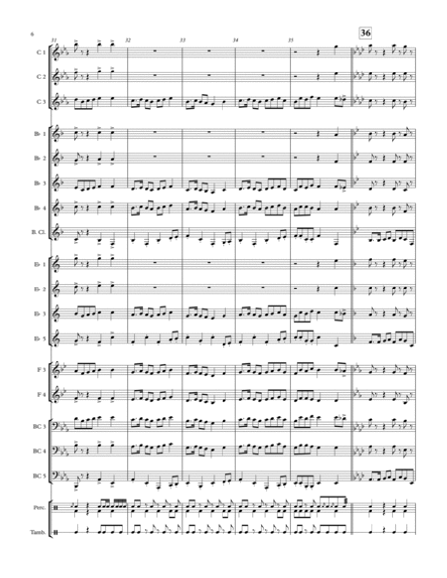 Yankee Doodle - for Adaptable Quintet Concert Band scores gallery preview page 6