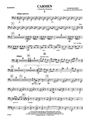 Carmen Suite: Bassoon