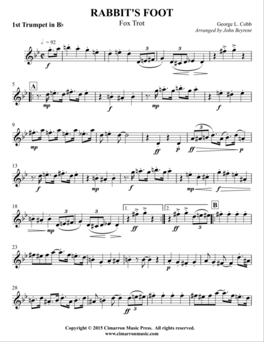 Rabbit's Foot Brass Quintet scores gallery preview page 5