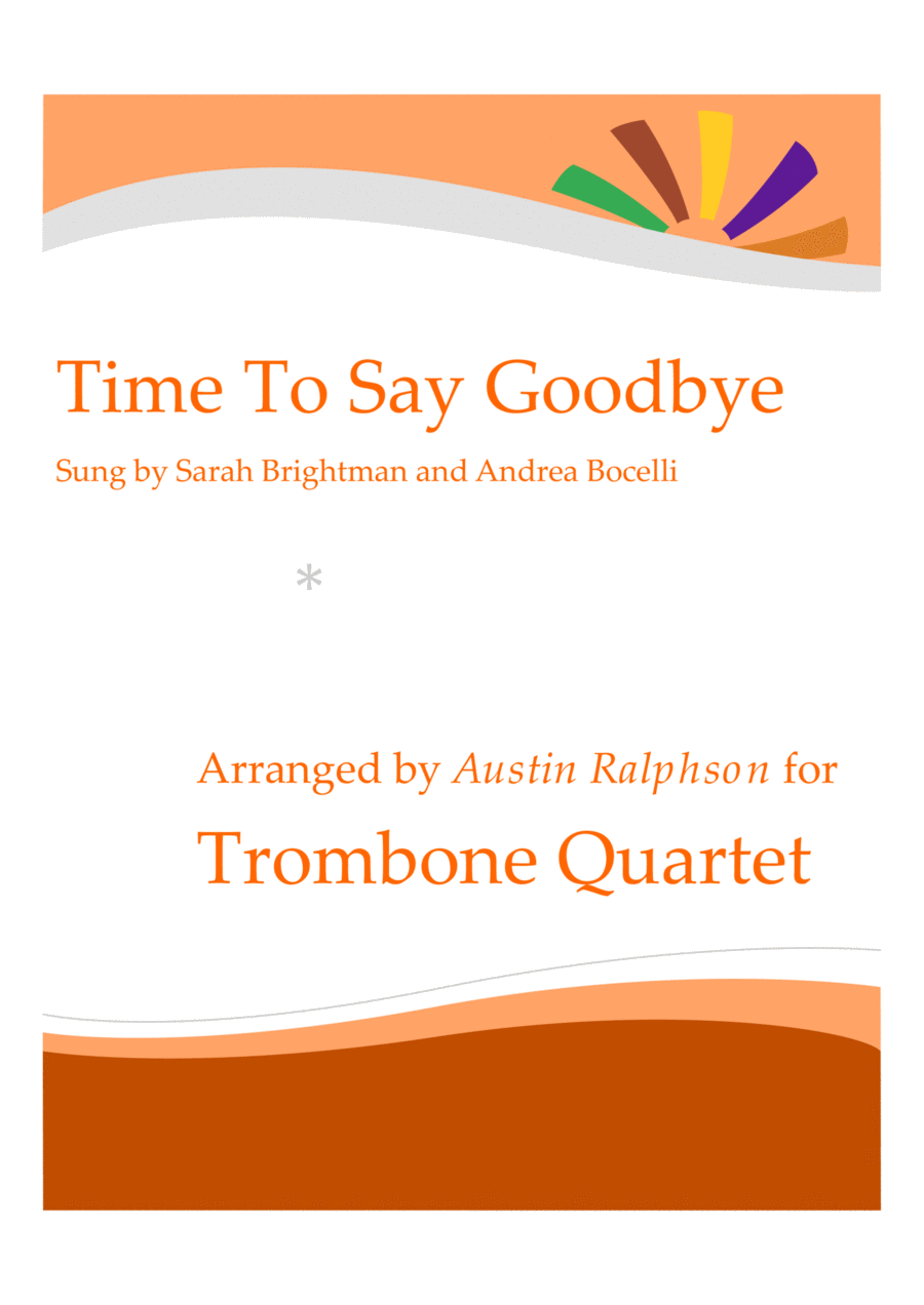 Time To Say Goodbye Brass Quartet scores gallery preview page 1