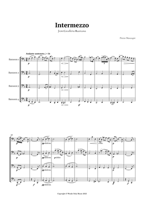 Intermezzo from Cavalleria Rusticana by Mascagni for Bassoon Quartet