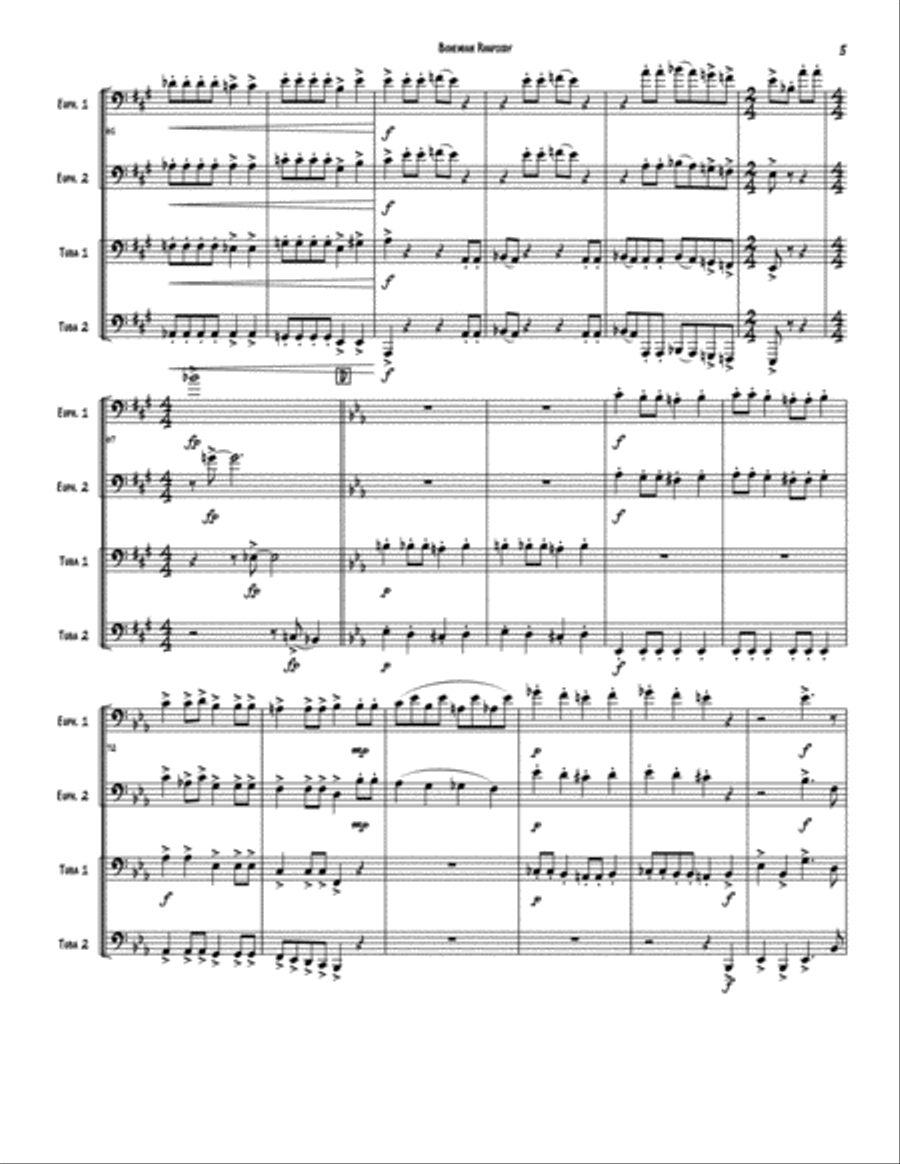 Bohemian Rhapsody Brass Ensemble scores gallery preview page 5