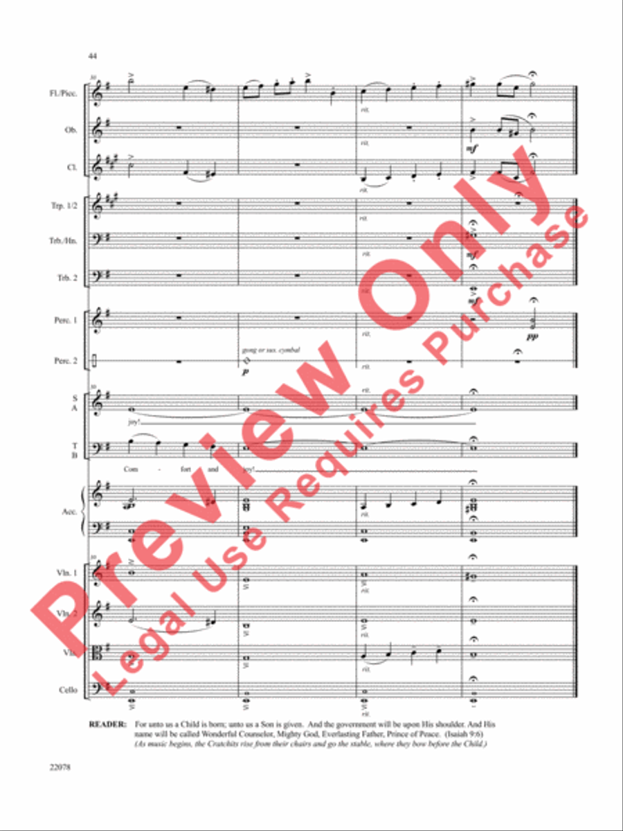 A Christmas Carol (Instrumental Parts) Choir scores gallery preview page 45
