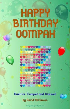 Book cover for Happy Birthday Oompah, for Trumpet and Clarinet Duet
