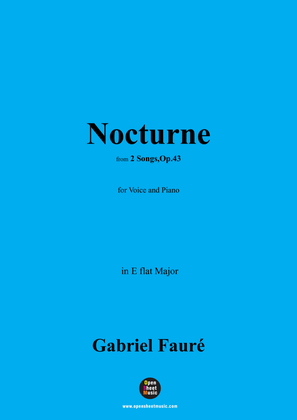 Book cover for G. Fauré-Nocturne,in E flat Major,Op.43 No.2