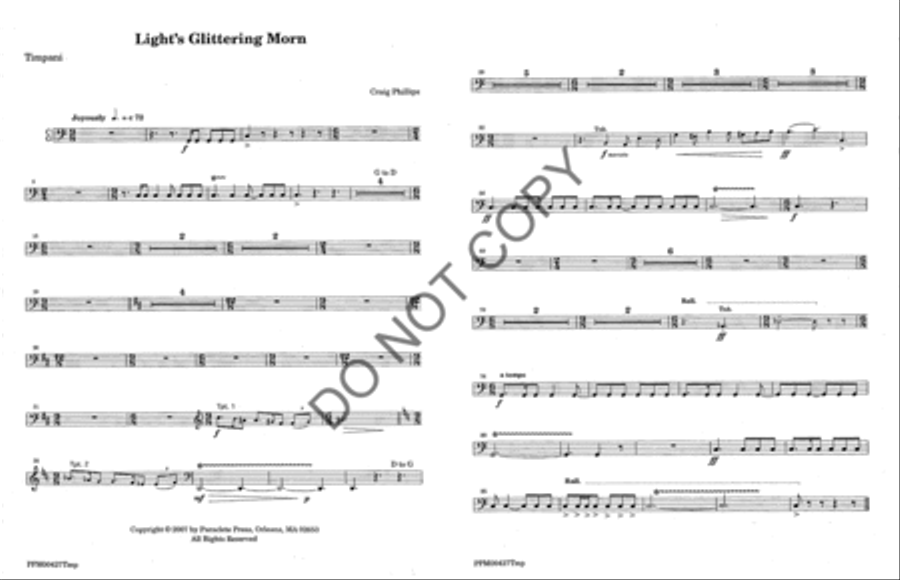 Light's Glittering Morn - Brass Parts 4-Part scores gallery preview page 7