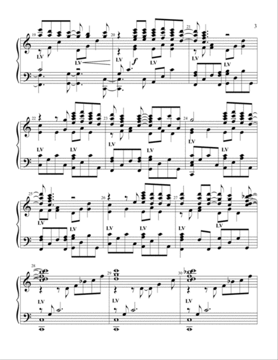 Walking In Memphis Handbell Choir scores gallery preview page 3
