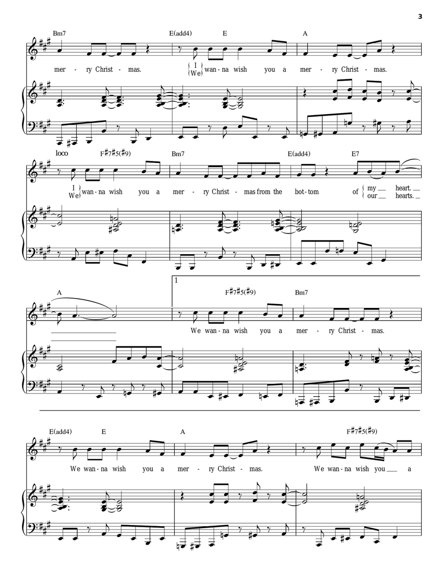 Feliz Navidad Voice scores gallery preview page 3