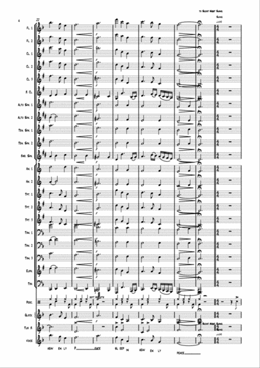 Silent Night Swing Concert Band scores gallery preview page 4