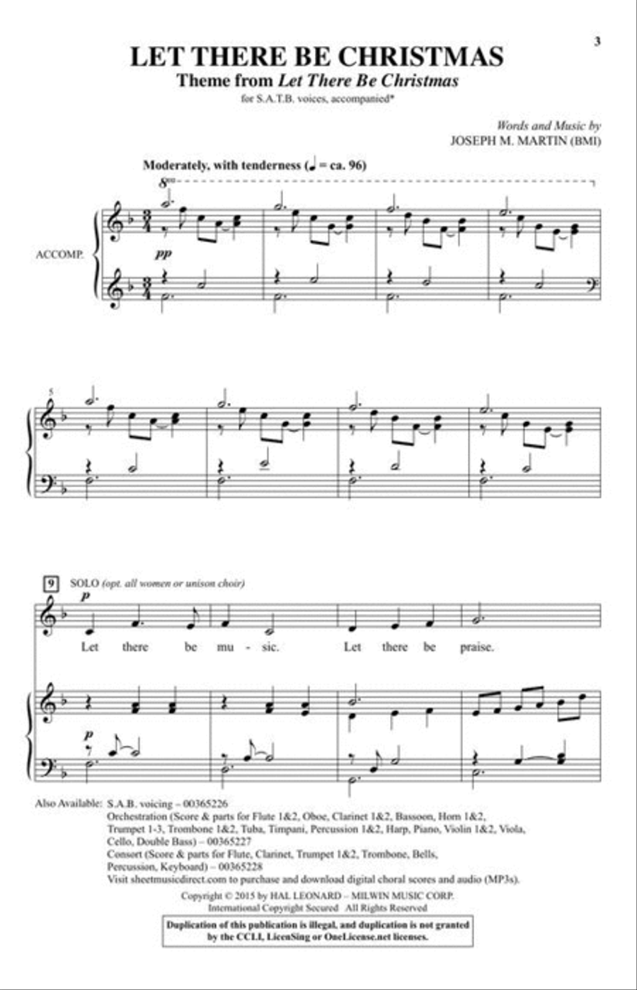 Let There Be Christmas 4-Part scores gallery preview page 3