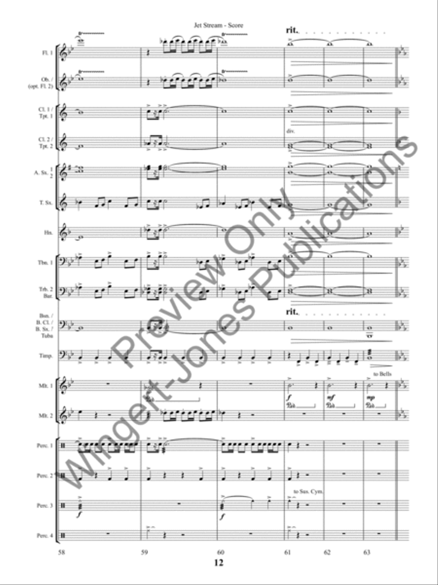 Jet Stream (Score) Concert Band scores gallery preview page 15