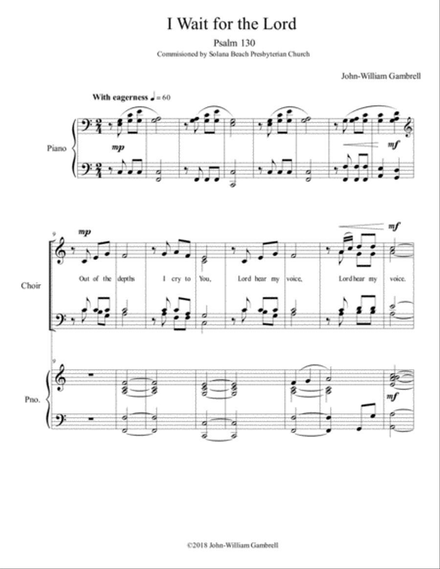 I'll Wait for the Lord 4-Part scores gallery preview page 1