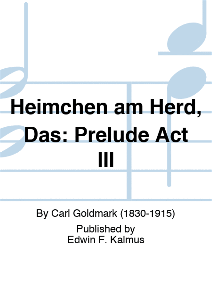Heimchen am Herd, Das: Prelude Act III Set of Parts scores gallery preview page 1