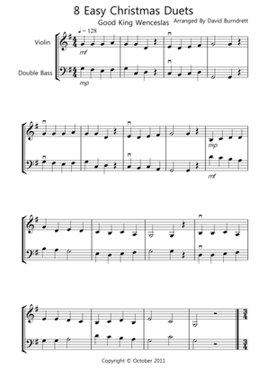 Book cover for 8 Christmas Duets for Violin And Double Bass