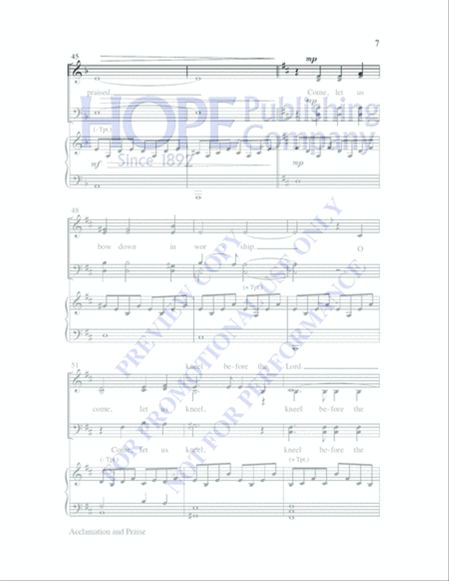 Acclamation and Praise Acclamation and Praise 4-Part scores gallery preview page 6