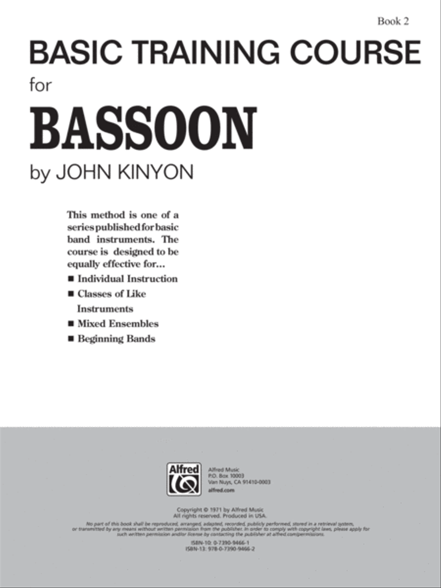 John Kinyon's Basic Training Course, Book 2 Concert Band Methods scores gallery preview page 2