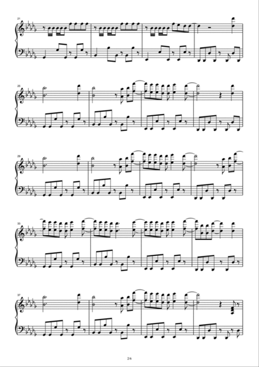 Sugar Sugar Piano Solo scores gallery preview page 2