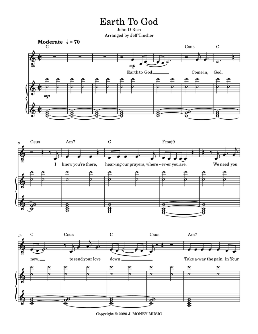 Earth To God Piano, Vocal, Guitar scores gallery preview page 2