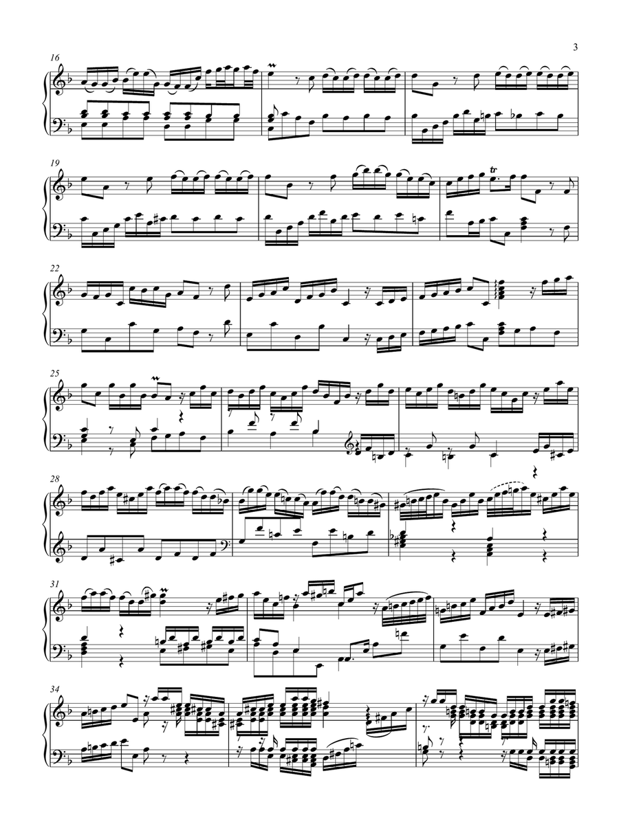 J.S. Bach: Harpsichord Concerto in D Minor, BWV 974 (after Alessandro Marcello) - COMPLETE Harpsichord scores gallery preview page 4