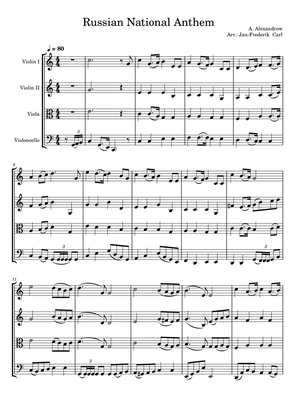 Russian National Anthem (String Quartet)