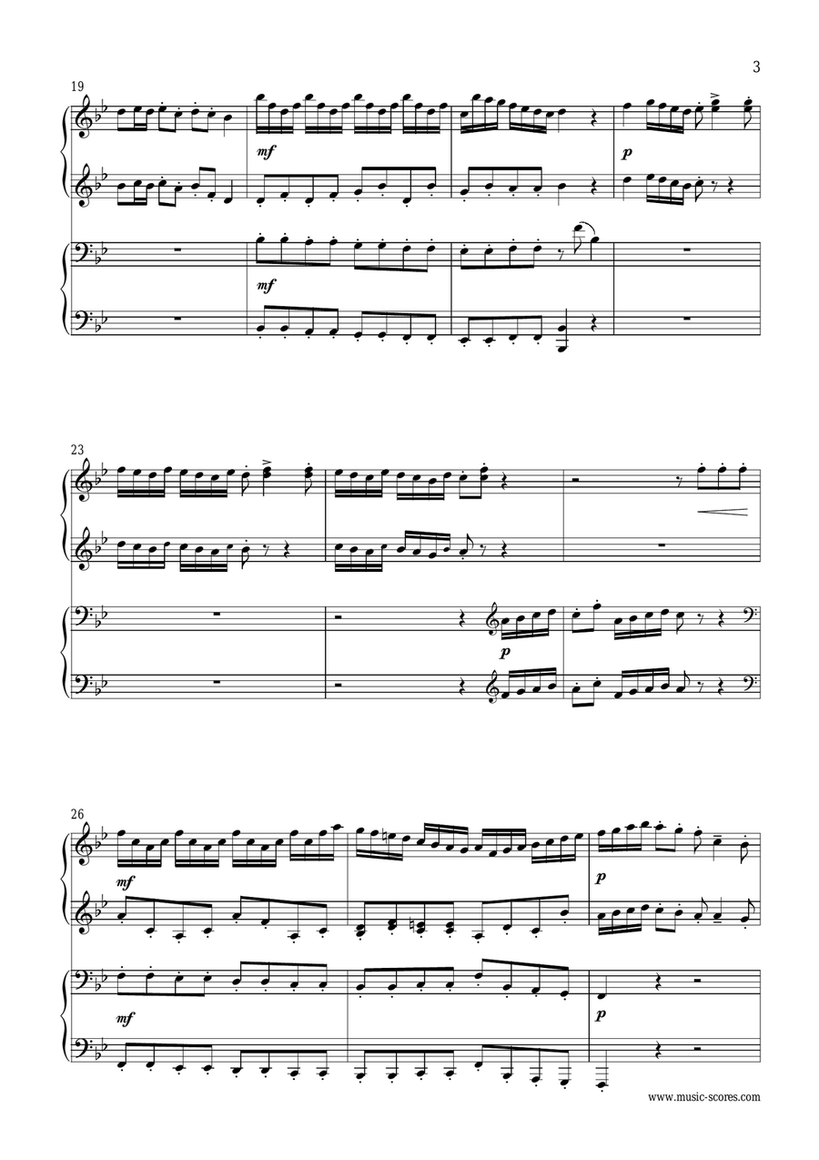 Handel: Arrival of the Queen of Sheba - Piano Duet Piano Duet scores gallery preview page 3