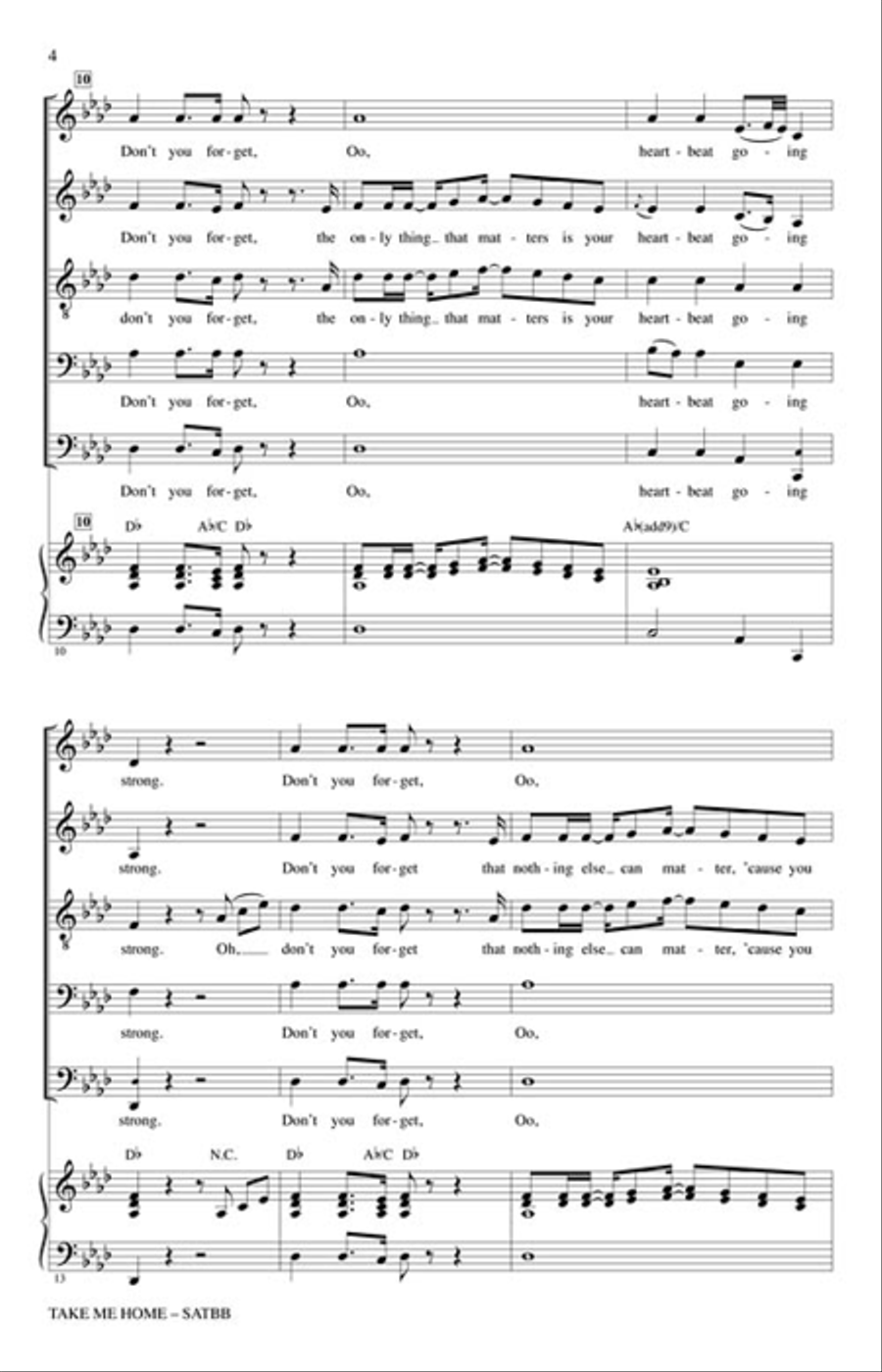 Take Me Home Take Me Home A Cappella scores gallery preview page 4