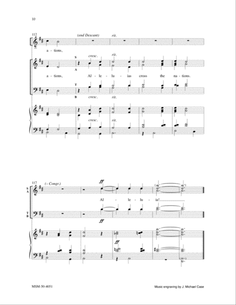 Now Life Rises in the Morning 4-Part scores gallery preview page 6