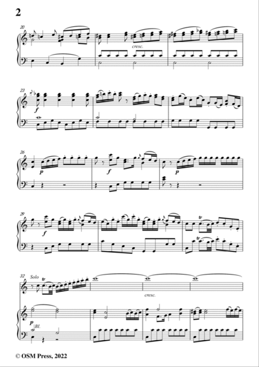 Mozart-Oboe Concerto,K.314,in C Major,for for Oboe and Piano Piano scores gallery preview page 4
