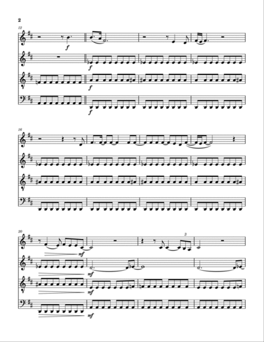 We Two We Two Saxophone Quartet scores gallery preview page 3
