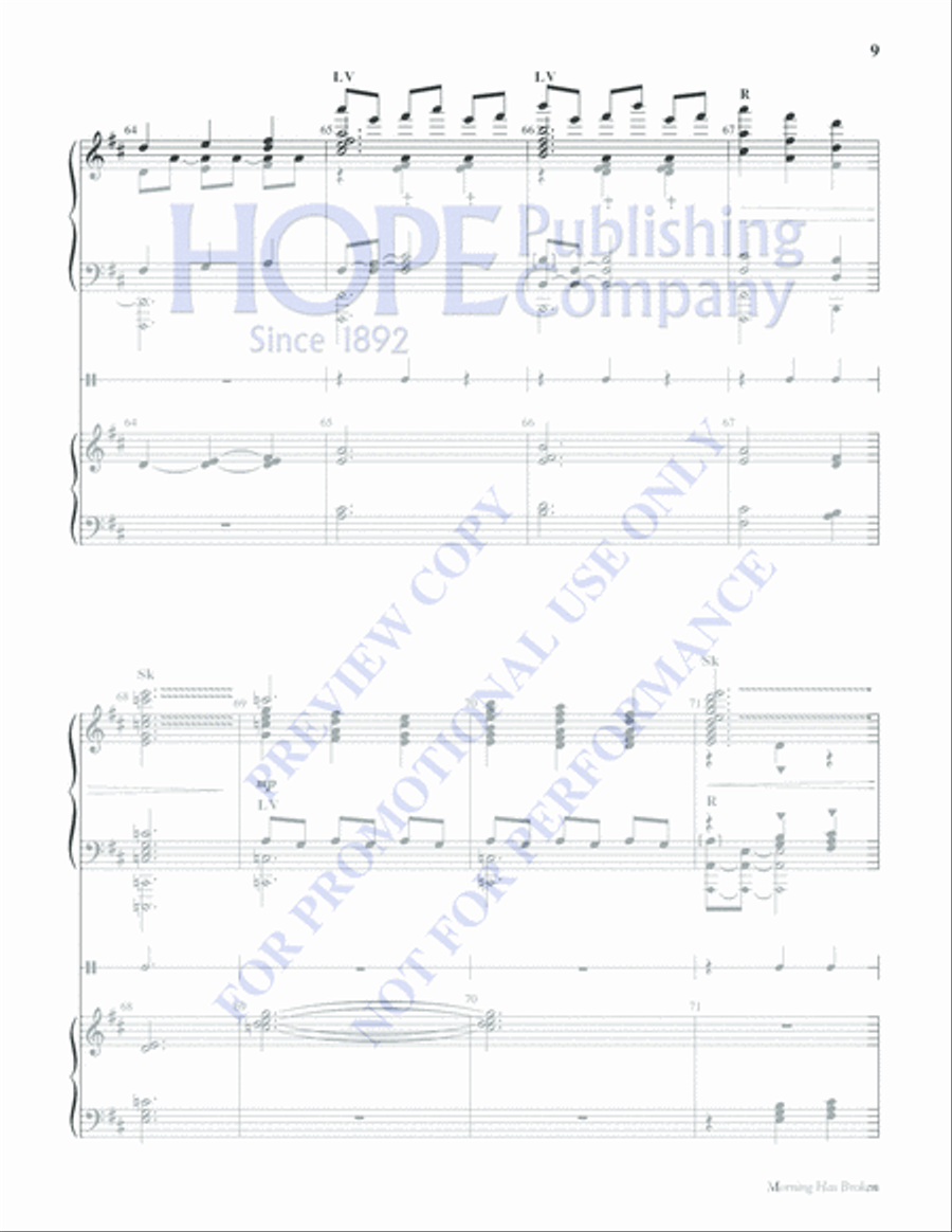 Morning Has Broken Morning Has Broken Handbell Choir scores gallery preview page 9