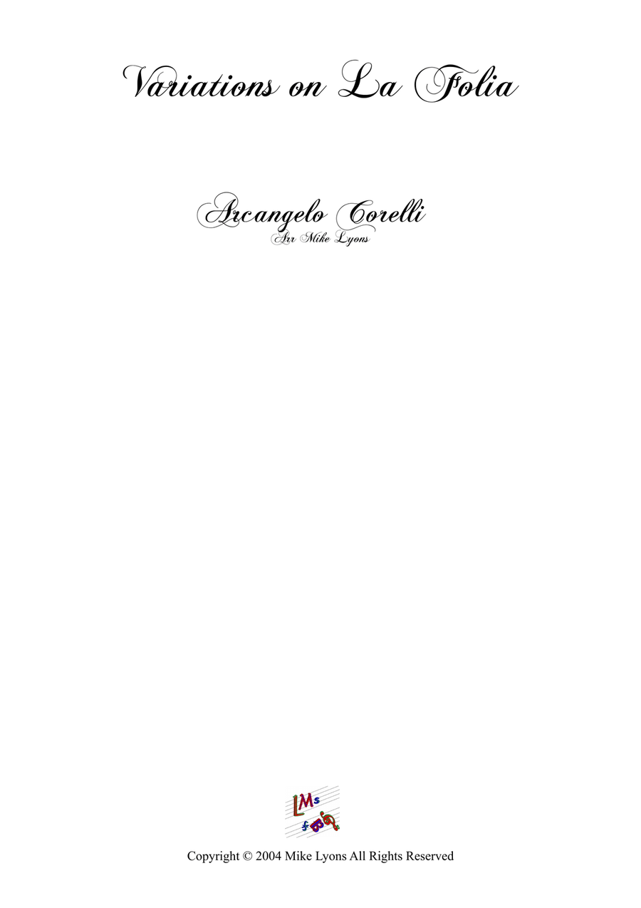 Variations on La Folia - Corelli (Brass Band) Brass Band scores gallery preview page 1