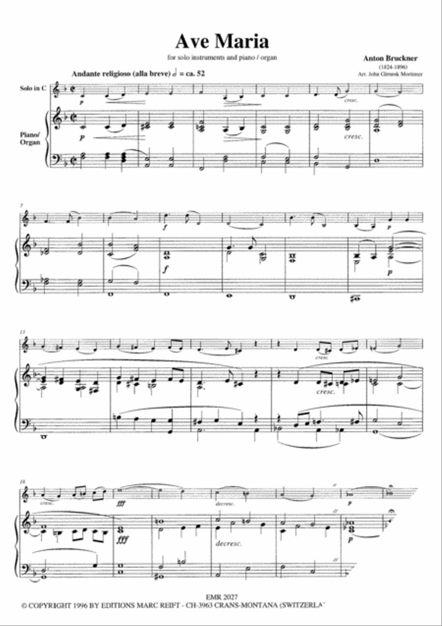 Ave Maria Euphonium scores gallery preview page 3
