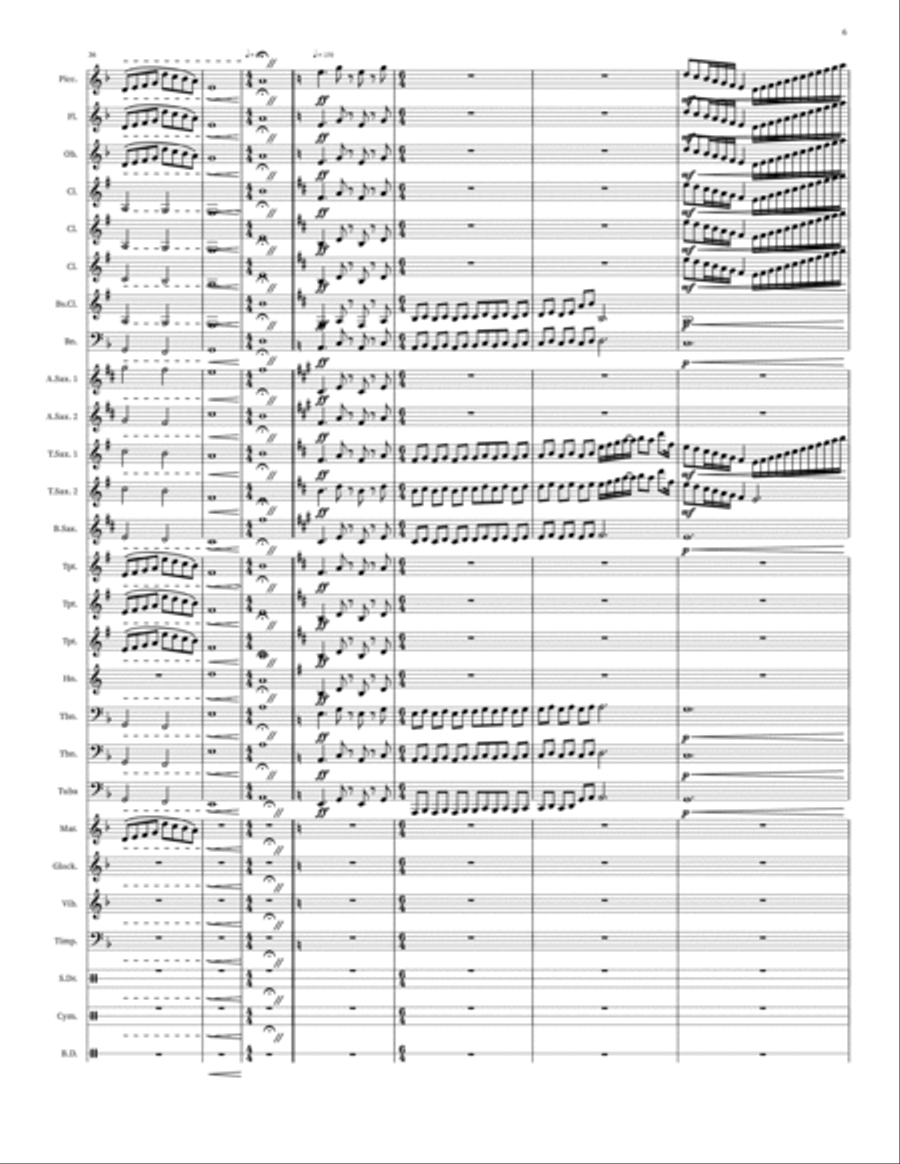 Fire Break Fire Break Concert Band scores gallery preview page 6