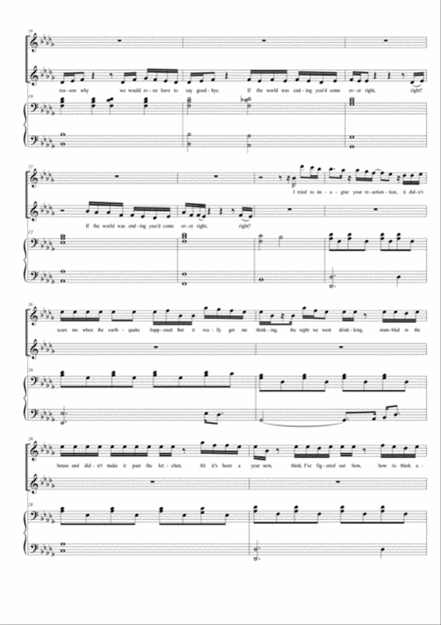 If The World Was Ending Voice scores gallery preview page 3