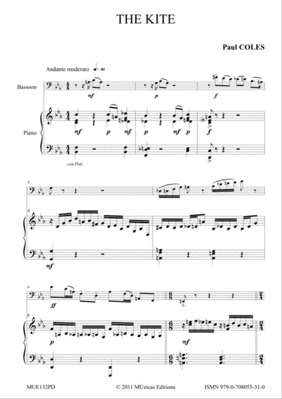 MUE 132 The Kite MUE 132 The Kite Woodwind Duet scores gallery preview page 5