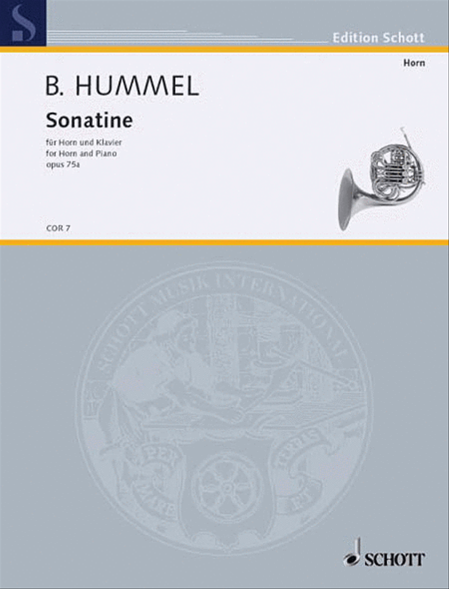 Sonatina Op. 75A Sonatina Op. 75A Horn scores gallery preview page 1