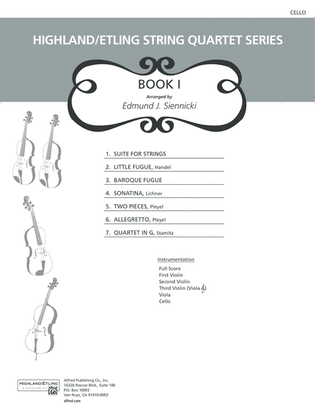 Book cover for Highland/Etling String Quartet Series: Set 1: Cello