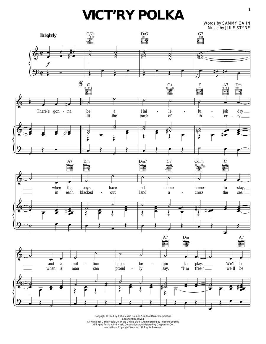 Vict'ry Polka Vict'ry Polka Piano, Vocal, Guitar scores gallery preview page 1