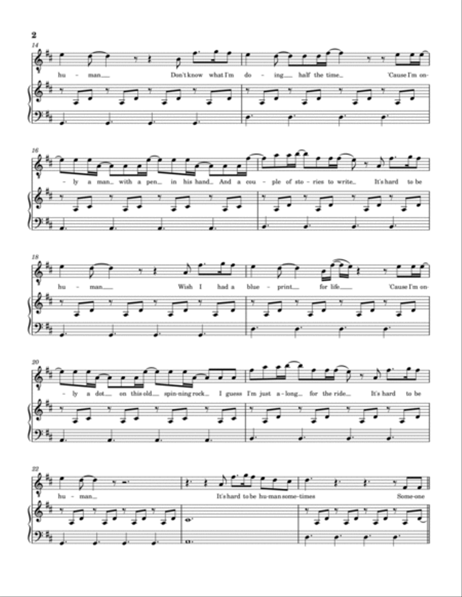 Hard To Be Human Hard To Be Human Voice scores gallery preview page 2