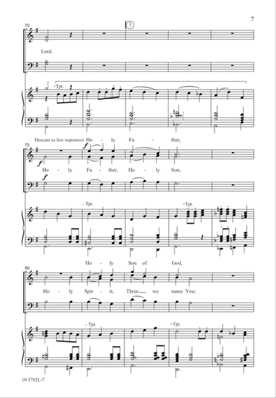 Holy God, We Praise Your Name 4-Part scores gallery preview page 8