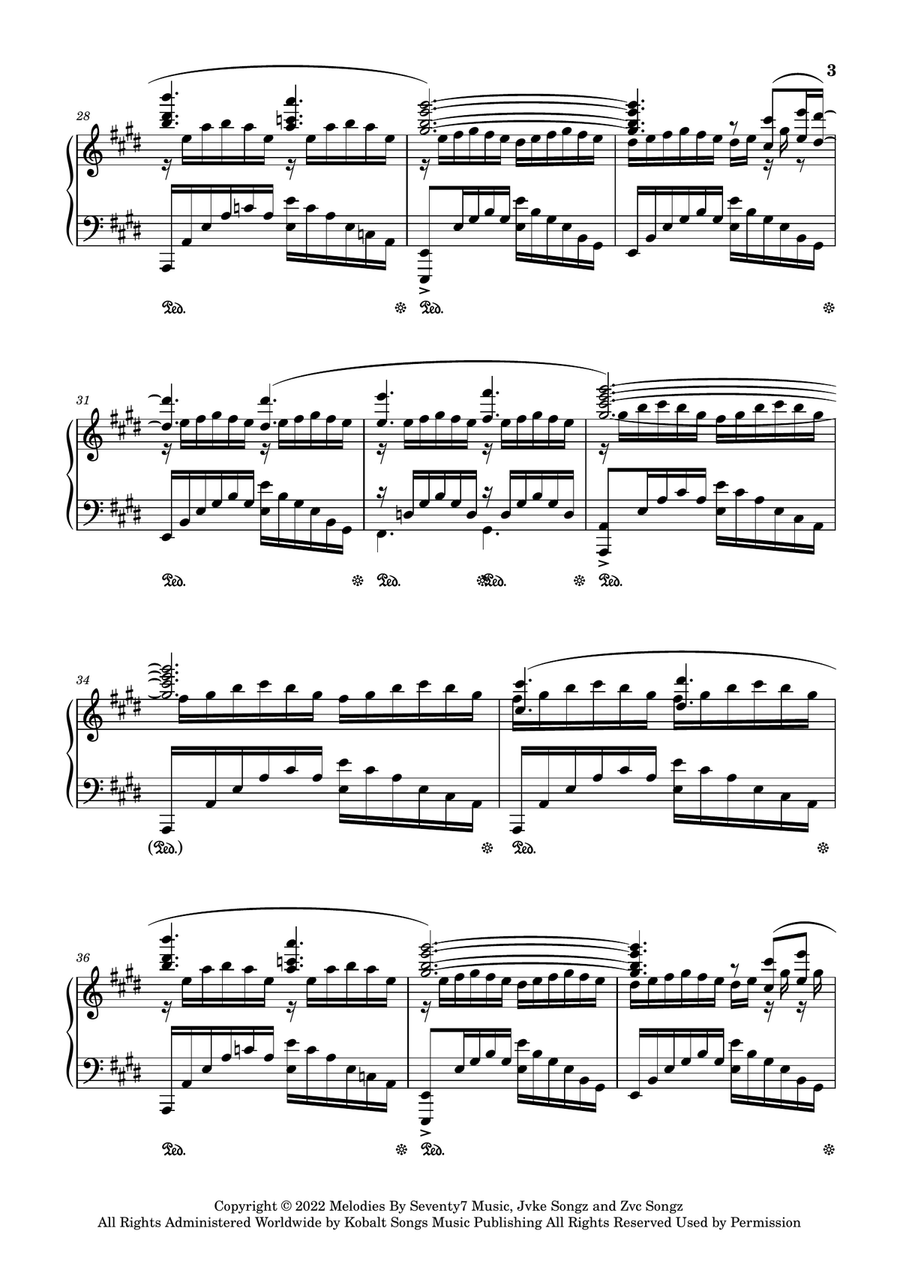 Golden Hour Piano Solo scores gallery preview page 3