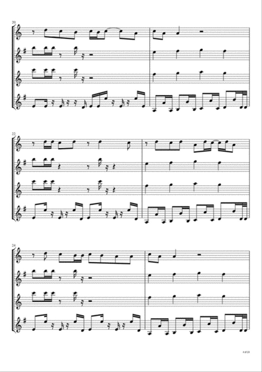 Strawberry Letter 23 Woodwind Quartet scores gallery preview page 5